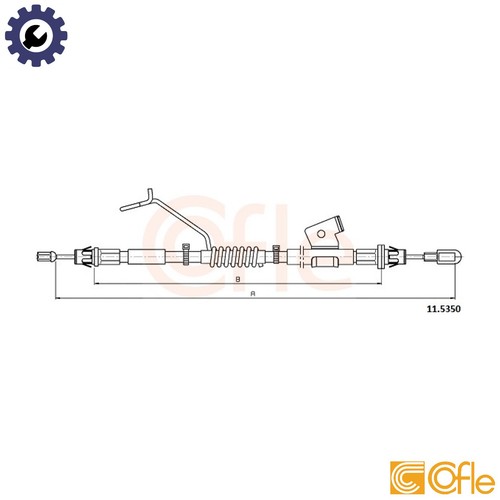 Cable pull parking brake - cable,