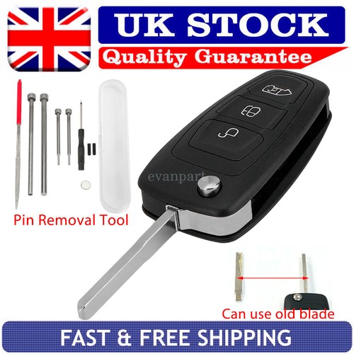 Replacement flip key fob - key, shell